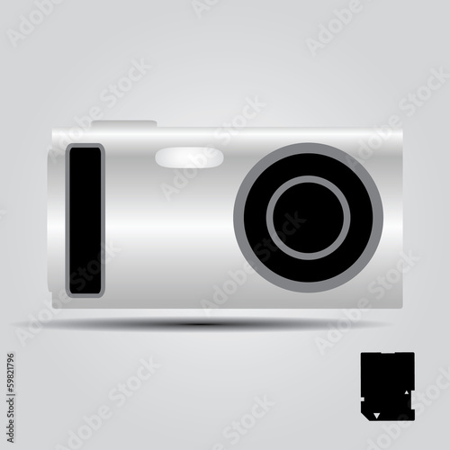 silver digital compact camera eps10