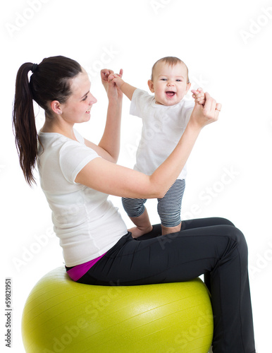 mother and baby having fun ...