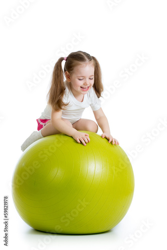 Child having fun with  fitb...
