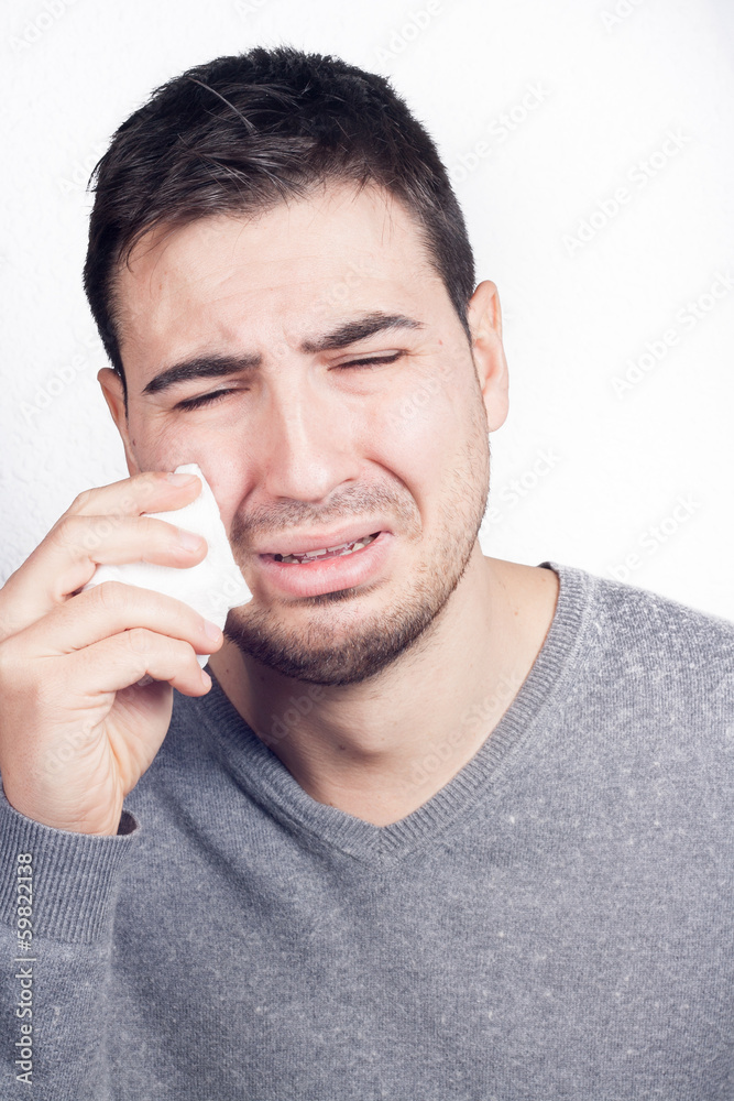 hombre llorando