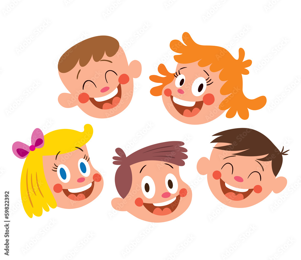 Happy kids faces