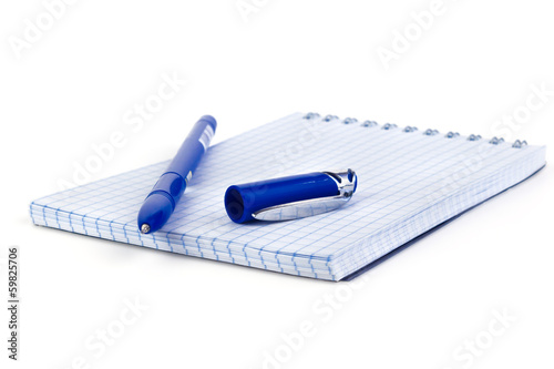 notebook and pen