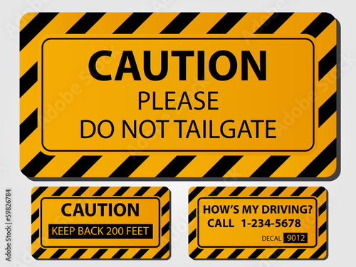 Caution Truck Signs