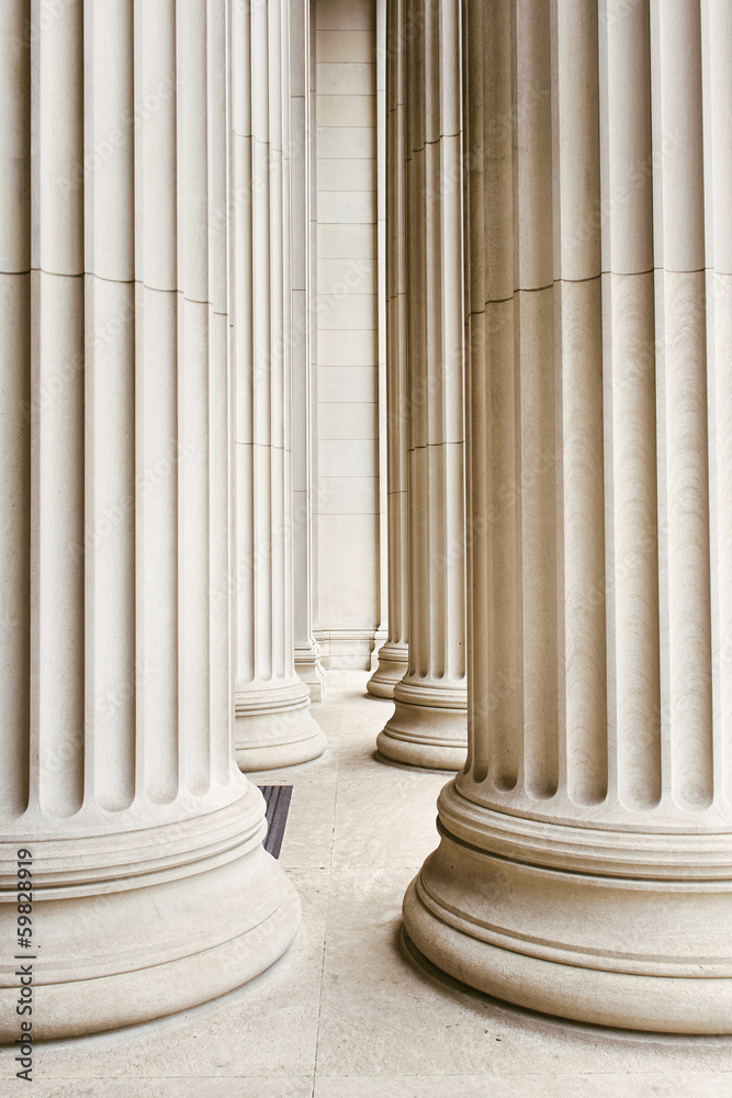 Marble architectural columns 