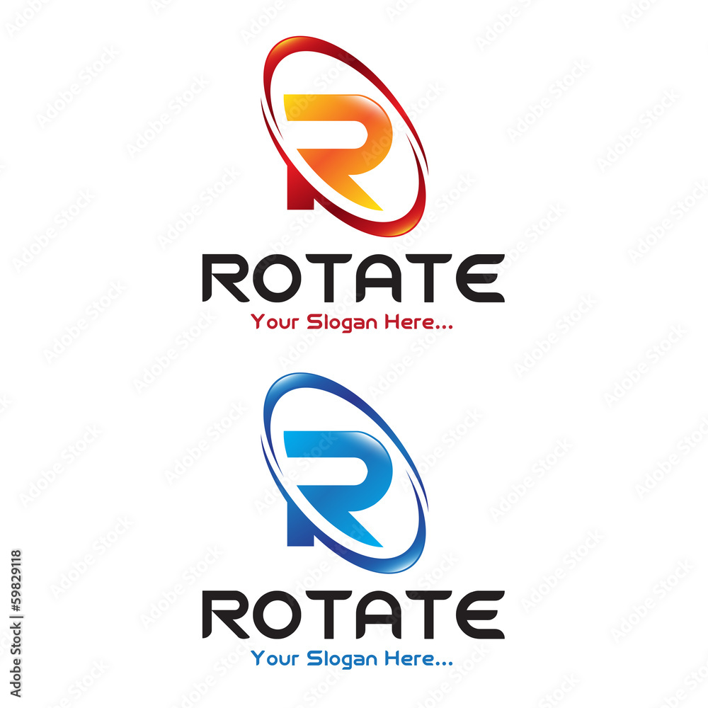 Rotate Letter R Logo Stock Vector | Adobe Stock