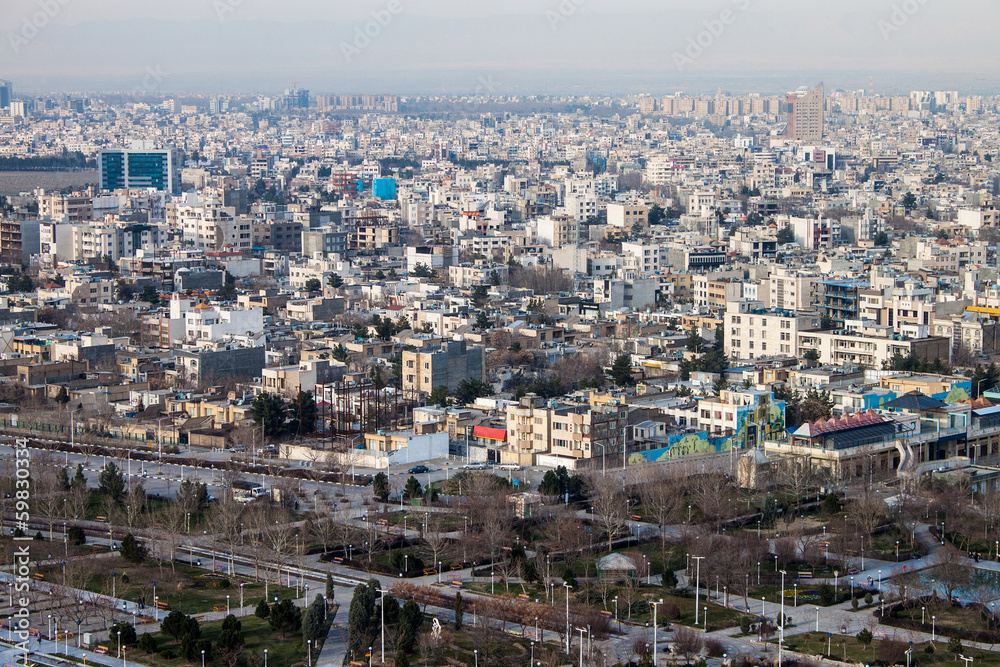 Aerial view of Mashhad, Iran