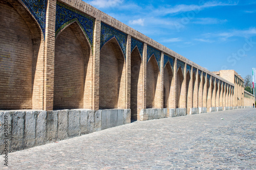 View of Khajoo bridge in Esfahan, Iran © Matyas Rehak