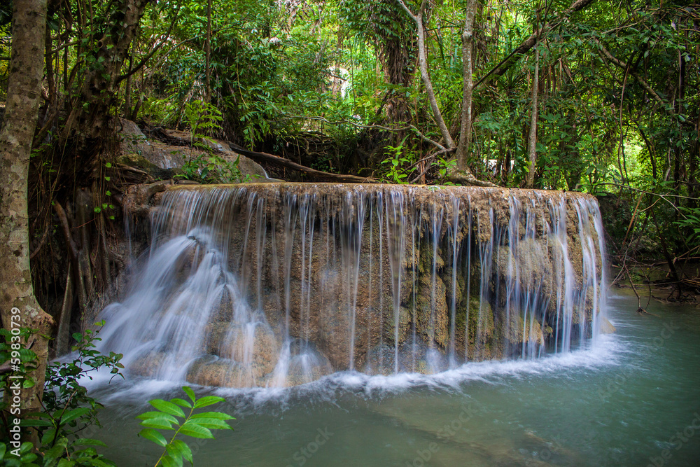 Obraz premium Erawan waterfall in Thailand