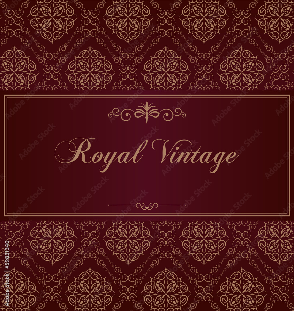 Purple royal vintage card