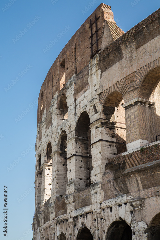 Curved Exterior of Coliseum