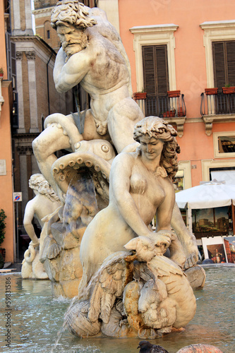 Rome, Piazza Navona, Fountain of Neptune photo