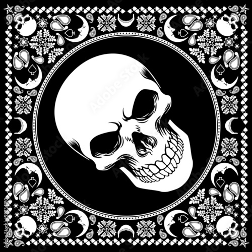 bandana pattern with skull