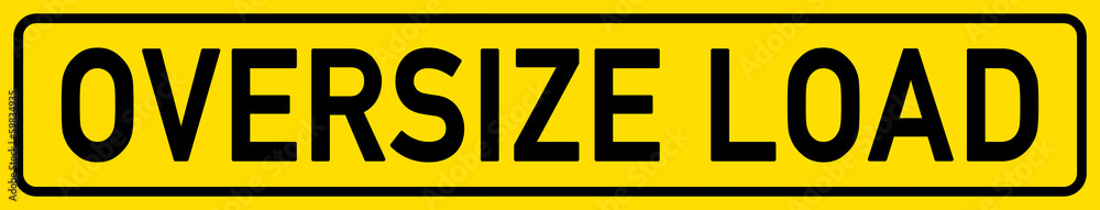 English Signs E297 - Oversize Load English Signs E297 - Oversize Load