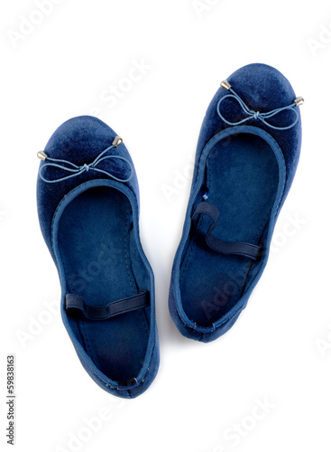 Blue suede sandals