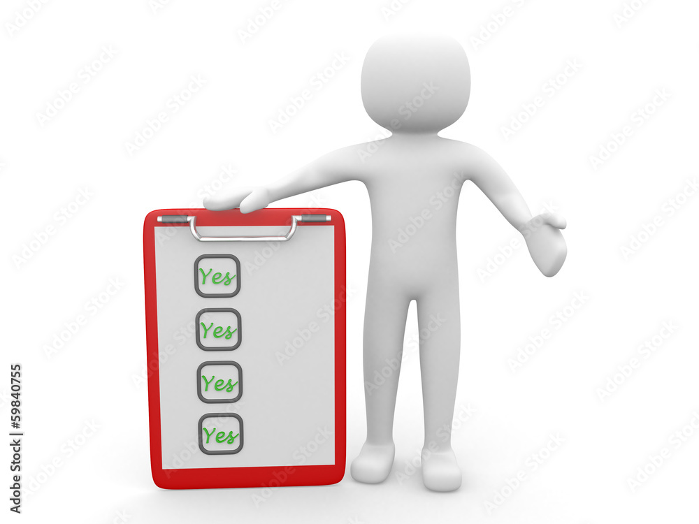 3d person - man, people with a clipboard. Businessman. 3d person - man, people with a clipboard. Businessman.