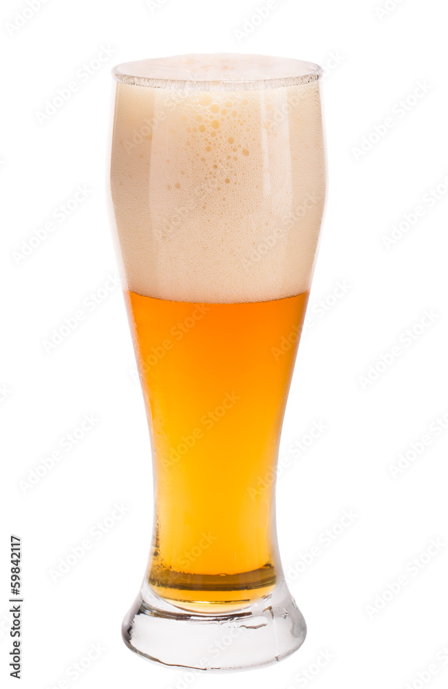 Glass of beer isolated on white background Glass of beer isolated on white background