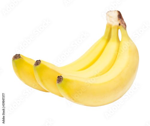 bananas on white background