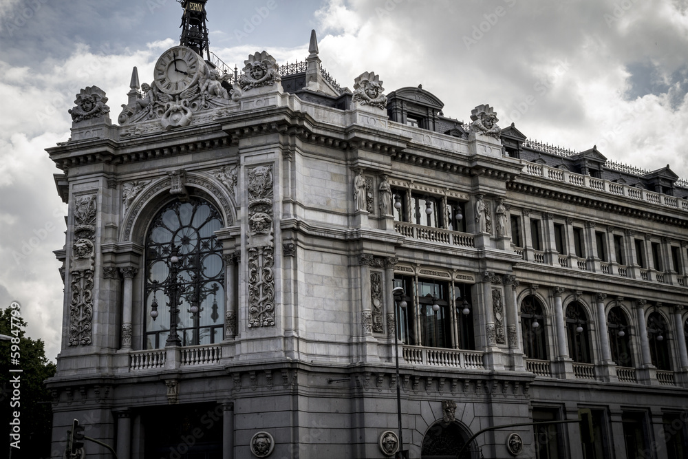 Spanish bank, Image of the city of Madrid, its characteristic ar