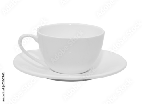 White cup and saucer