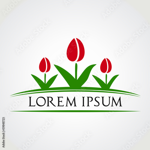 Tulips symbol vector illustration