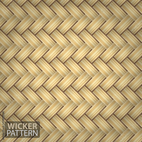 Brown Wicker Seamless Pattern Vector