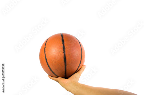 Basketball ball isolated over white background
