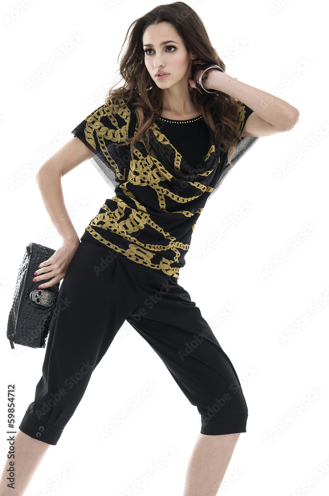 Studio shot of a young fashionable woman Studio shot of a young fashionable woman