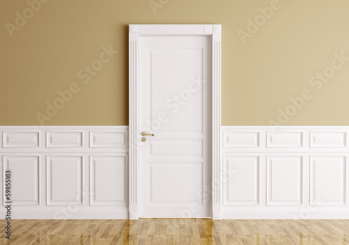 Interior with classic door