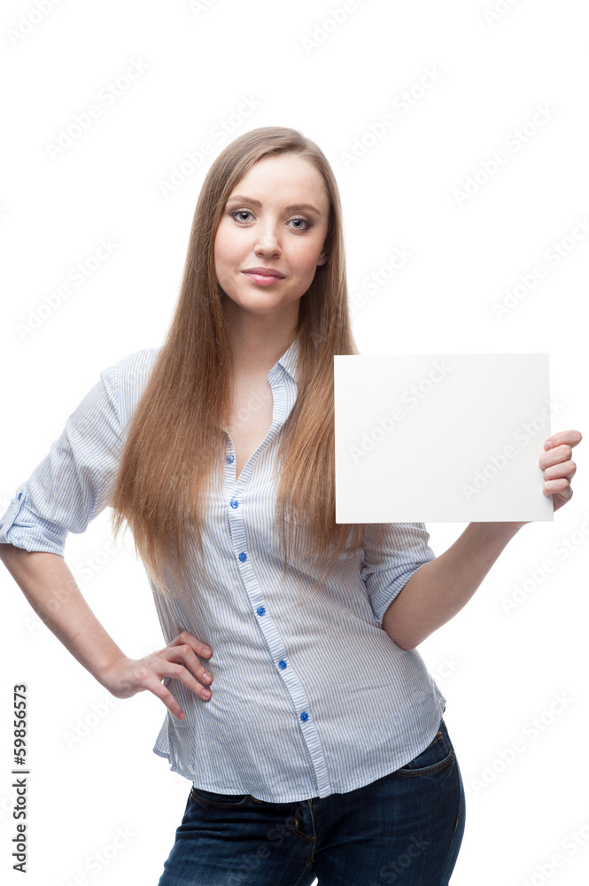 businesswoman holding sign businesswoman holding sign