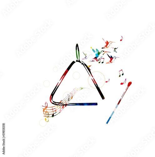 Colorful vector triangle instrument background