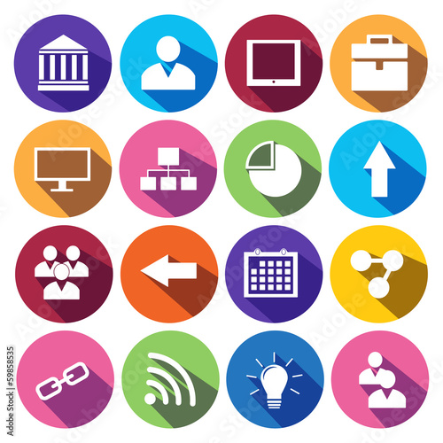 Web Icons Set in Flat Design