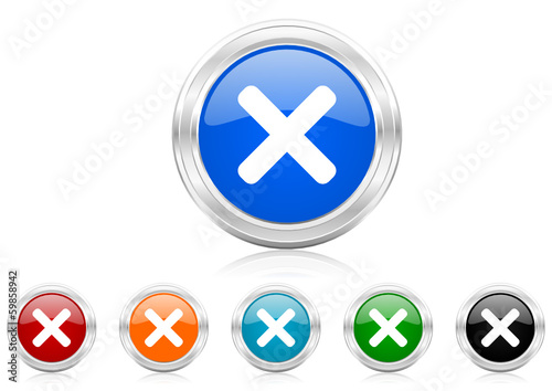cancel icon vector set