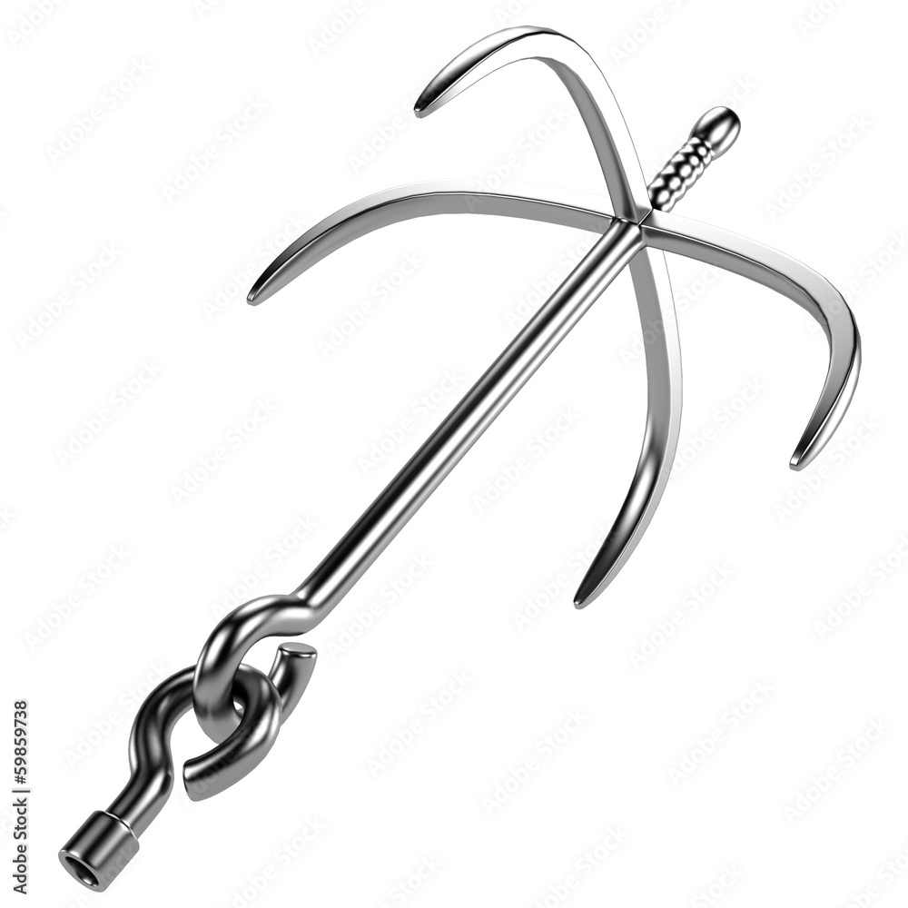 realistic 3d render of grapling hook realistic 3d render of grapling hook