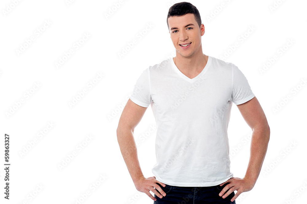 Fototapeta premium Smart young man posing to camera