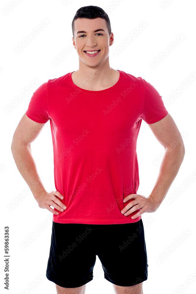 Smiling young fitness trainer