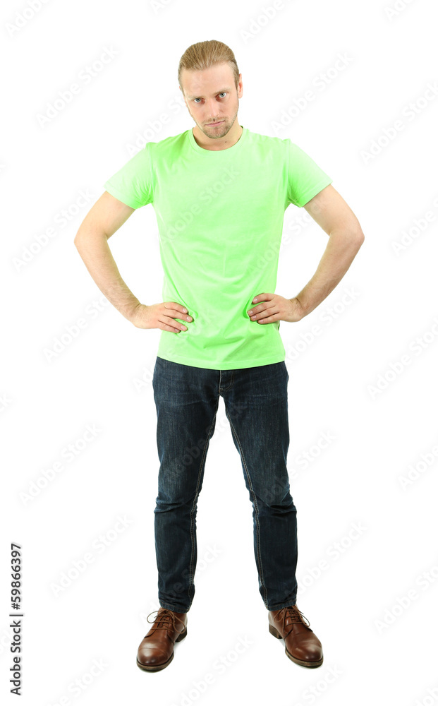 Handsome young man isolated on white Handsome young man isolated on white
