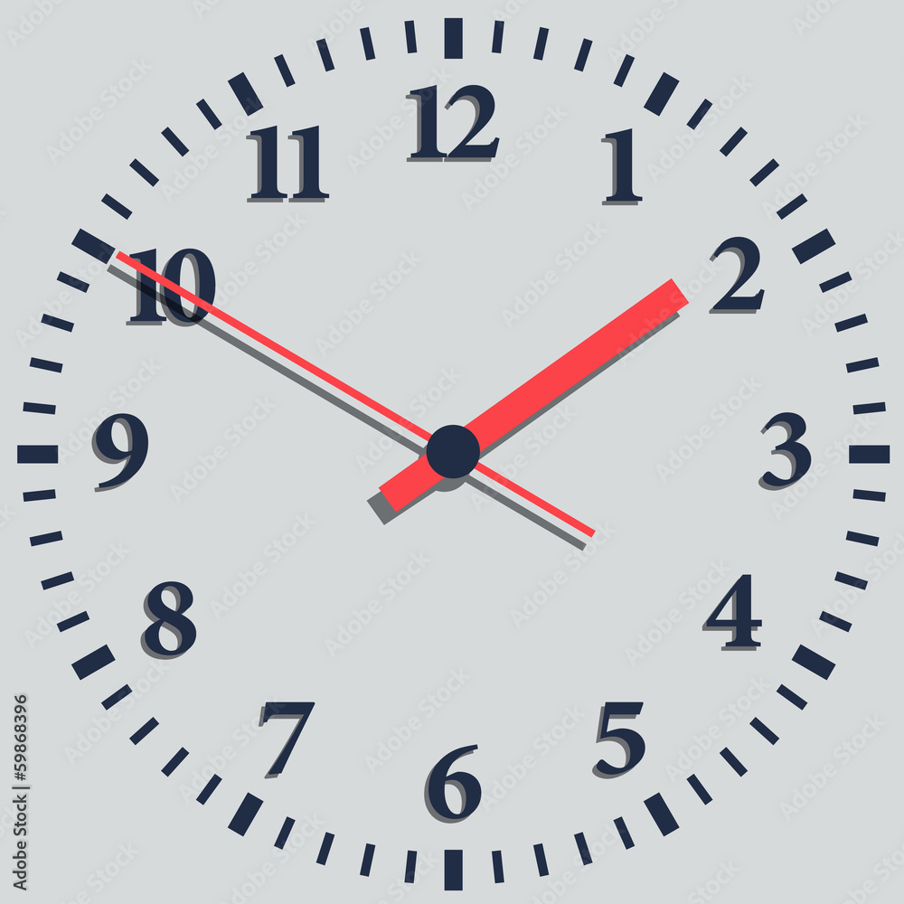 Wall mounted digital clock.