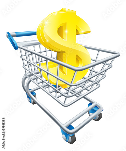 Dollar money trolley concept