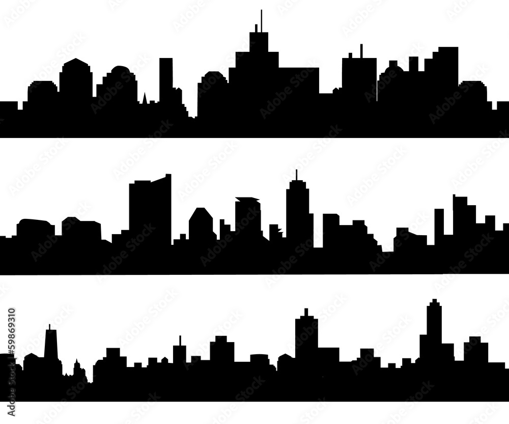 City Skyline Set - Vector