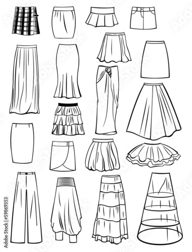 Set of skirts