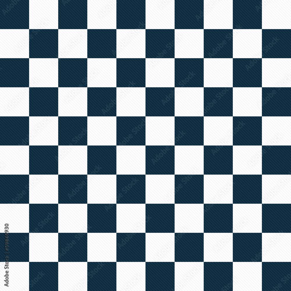 Navy Blue and White Checkers on Textured Fabric Background Navy Blue and White Checkers on Textured Fabric Background