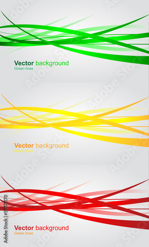Set of wavy banners. Abstract vector background