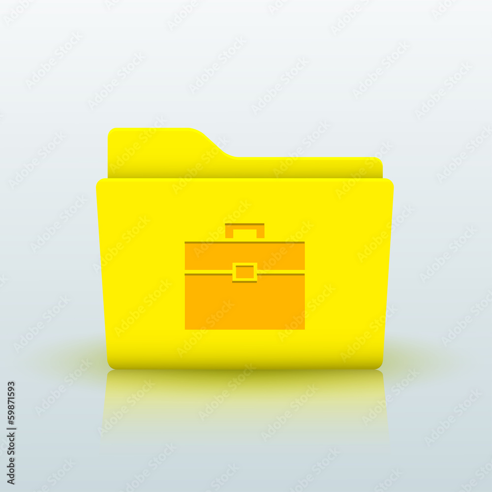 Vector yellow folder on blue background. Eps10 Vector yellow folder on blue background. Eps10