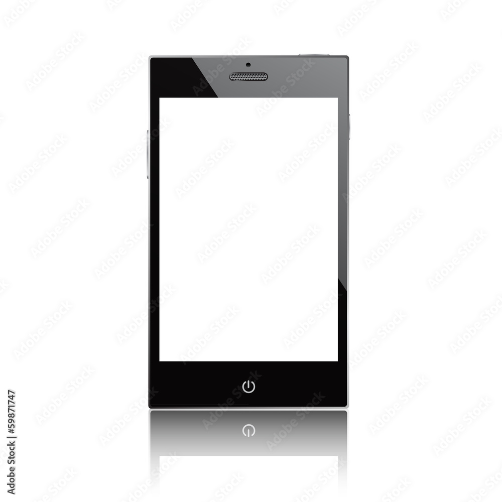 Smartphone blank screen. Isolated on white Smartphone blank screen. Isolated on white