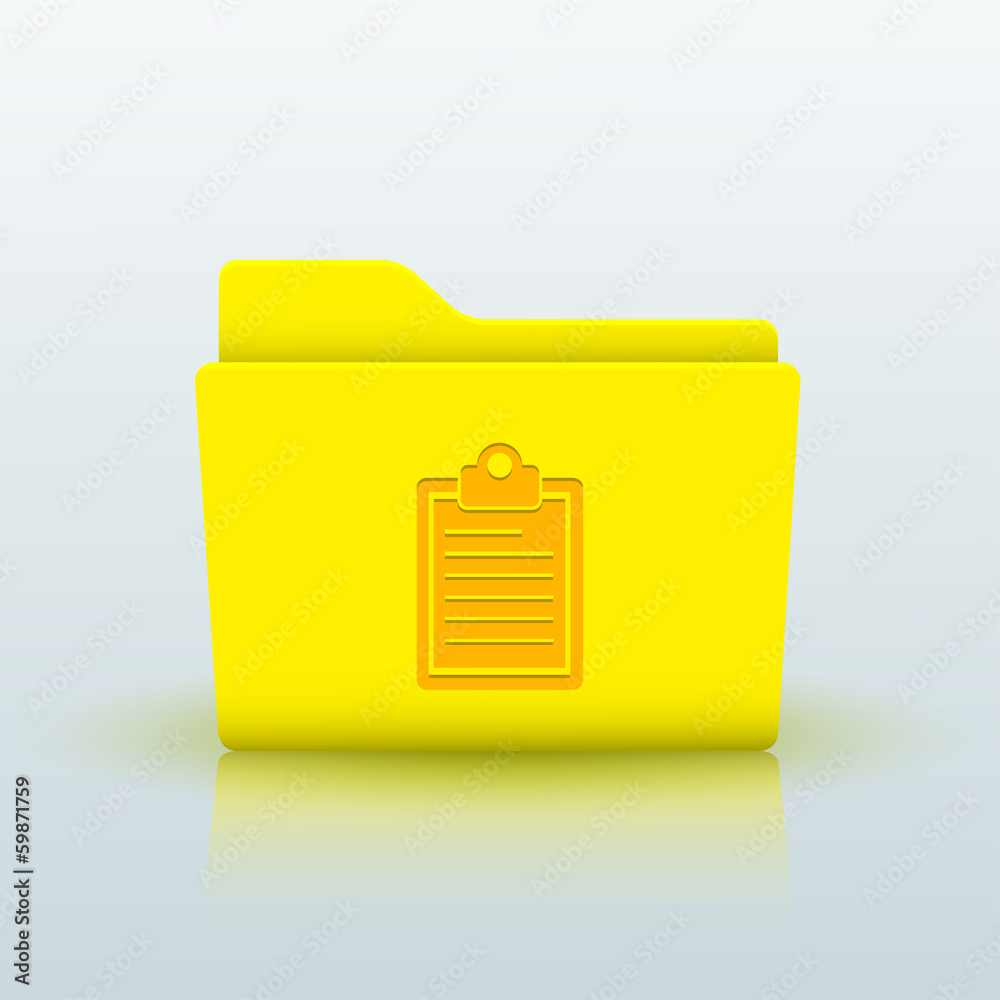 Vector yellow folder on blue background. Eps10 Vector yellow folder on blue background. Eps10