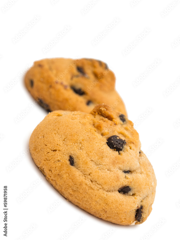 cookies with chocolate isolated