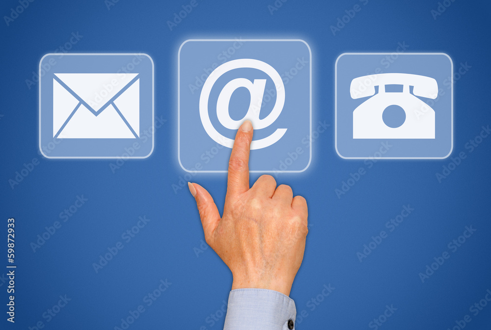 Contact and communication internet button Contact and communication internet button
