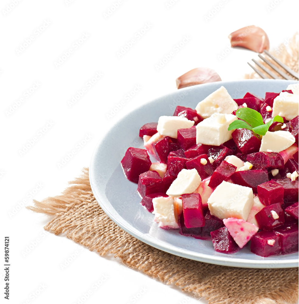 Beetroot salad with feta and olive oil Beetroot salad with feta and olive oil