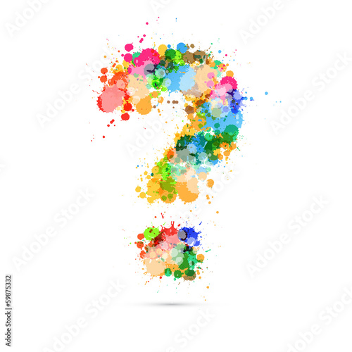Abstract Vector Question Mark Colorful Symbol