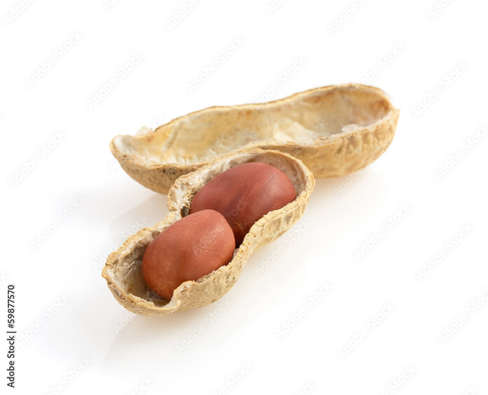 nuts peanuts on white nuts peanuts on white